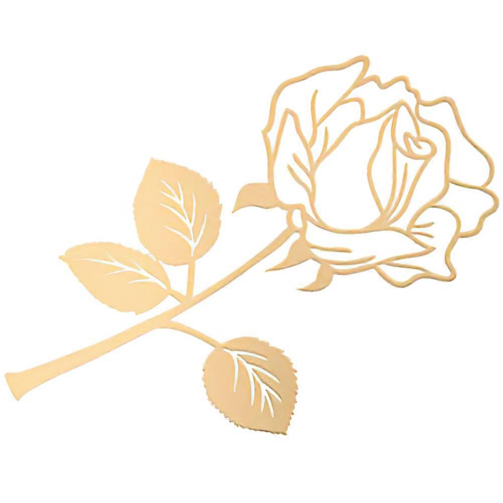 Metal Bookmark Golden Flower Shaped Creative Bookmark for Marking