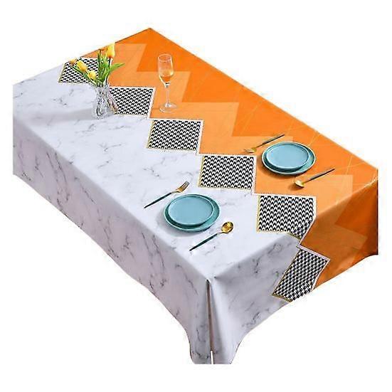 Tablecloth Style 0007 Anti-Stain Waterproof Rectangular Kitchen Dining Table Home Decoration