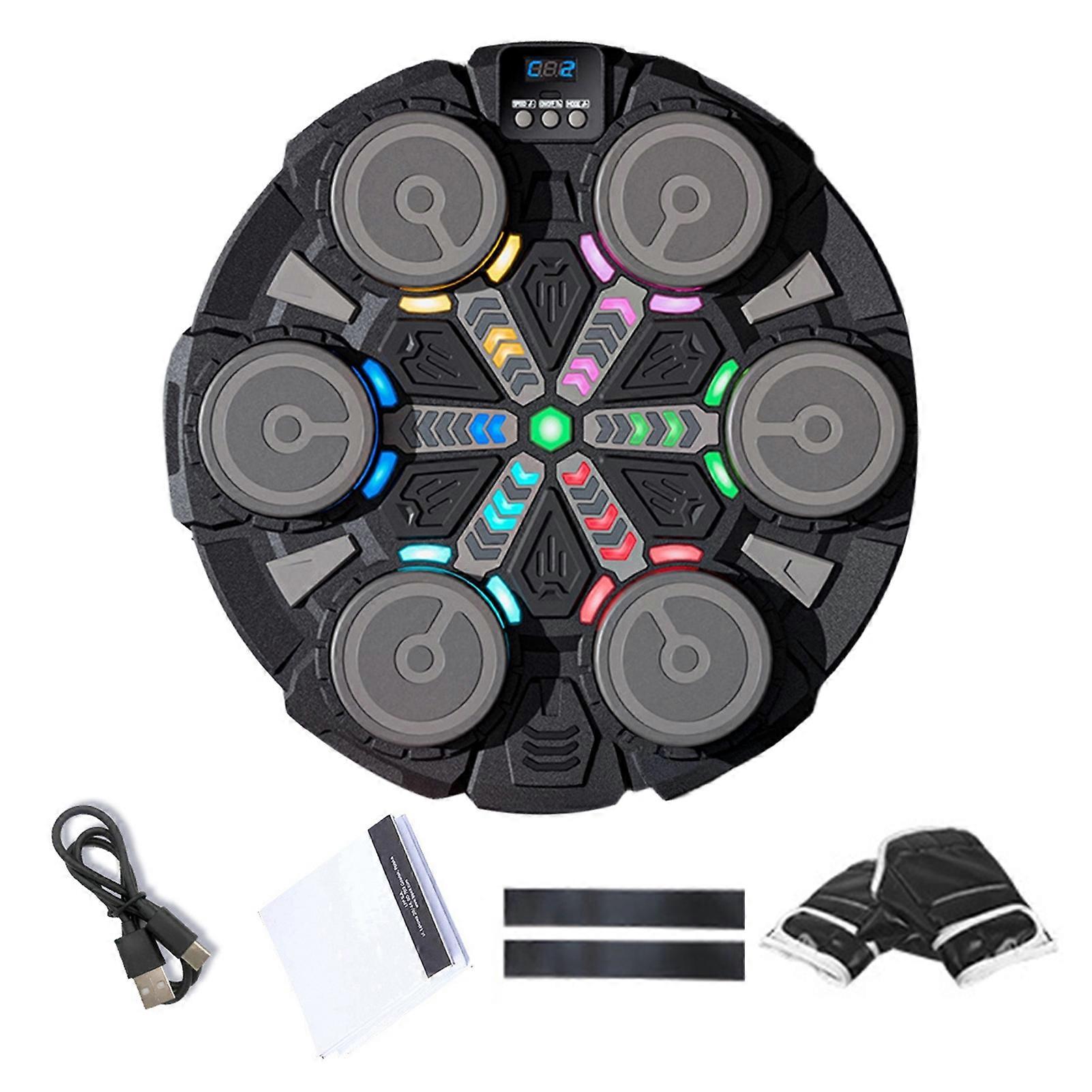 Music Boxing Machine with Gloves Wall-Mounted Bluetooth-compatible Boxing Target with LED 9 Speed
