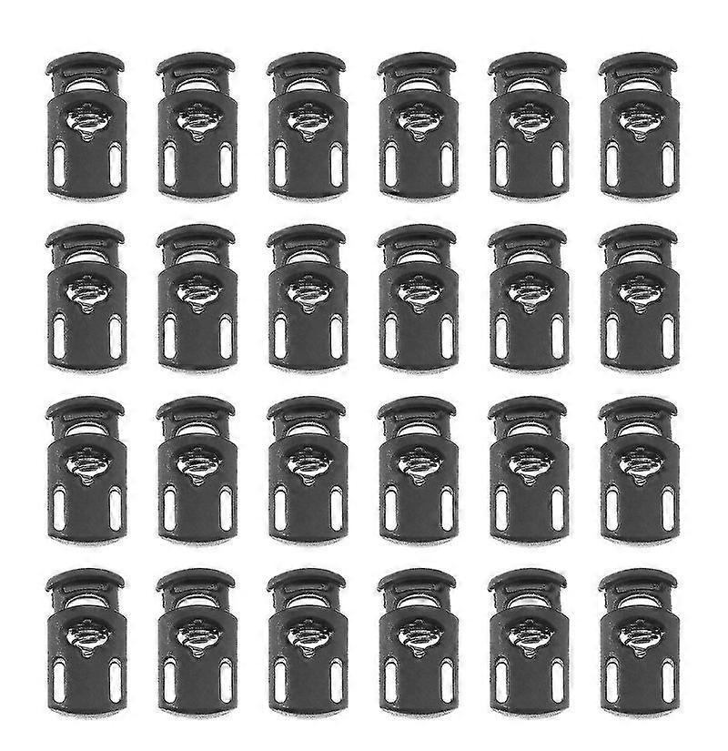 100 Pcs Plastic Single Hole Spring Stop Clothing Tent Drawstring Rope Toggle String Cord Locks End