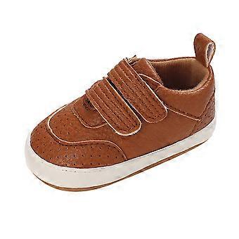 Chaussures de marche pour tout-petits, printemps/automne, semelle plate, antidérapantes, confortables, fermeture à double bande auto-agrippante, baskets de couleur unie – Conviennent aux garçons et aux enfants