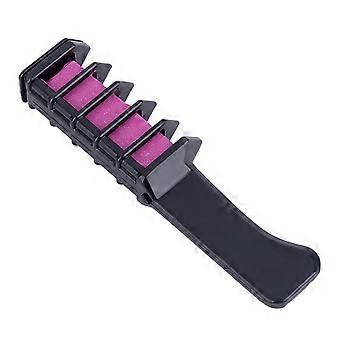 Giz para cabelo em pente, tintura temporária lavável para festas e cosplay, rosa-avermelhado, fácil de remover.
