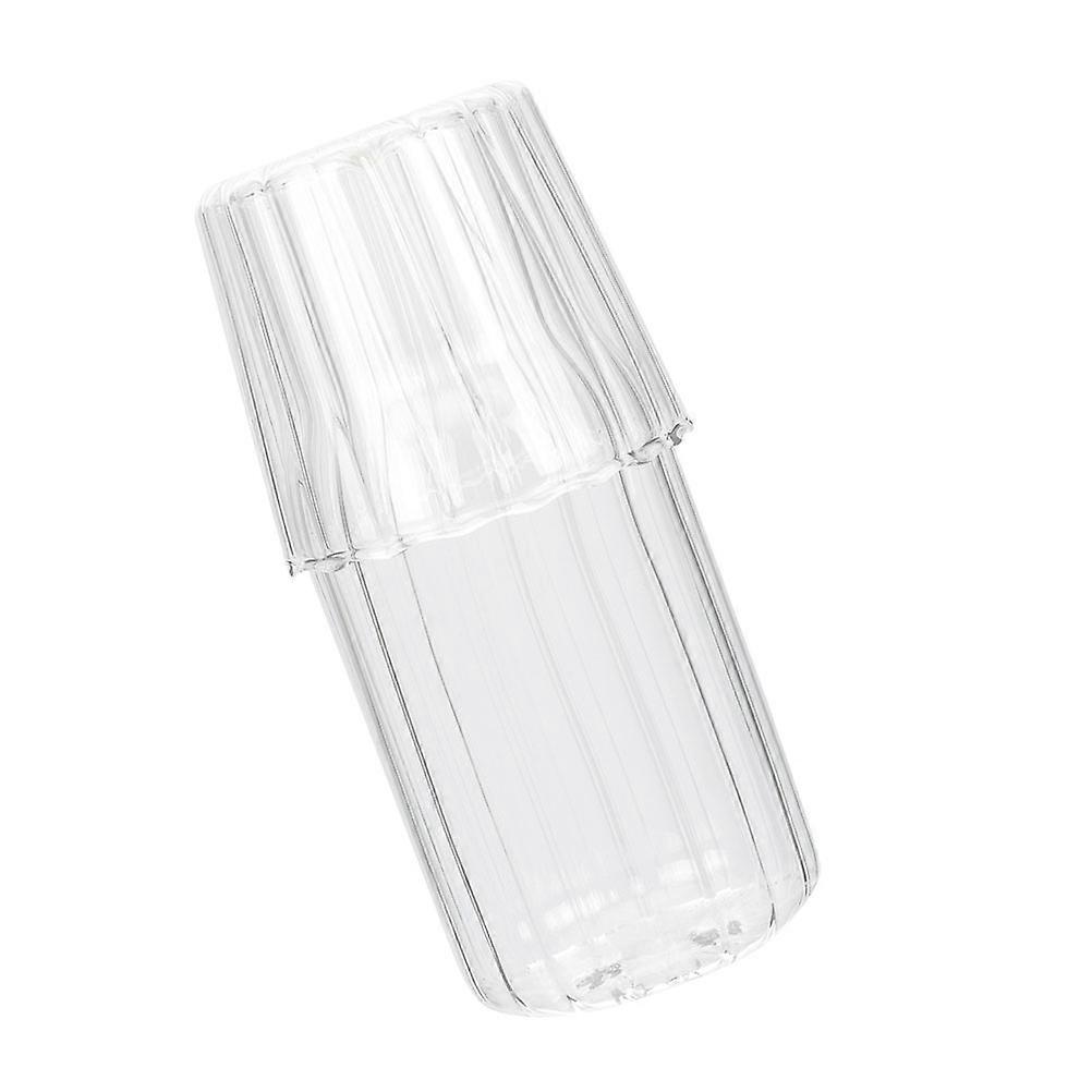 Glass Carafe Household Bedside Carafe for Cold Water 3Sets Multi-Function