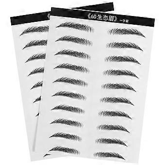 2 Sheets/20 Pairs of Eyebrow Sticker Hair-like Simulation Waterproof Long Lasting Eyebrows for Women (Synophridia)