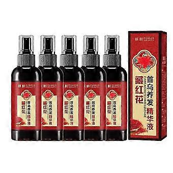 1-5x Saffraan Essence Spray, Kruidenextracten Haarserum, Saffraan en Polygonum Multiflorum Essence Spray, Anti-verlies Versterkt Haarwortels