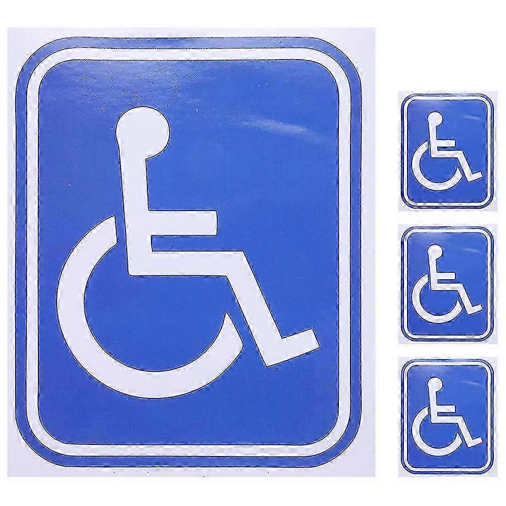 4 stk. klistermærker til handicappede kørestole