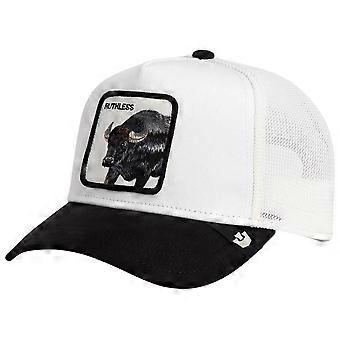 Goorin Bros Suede Ruthless Trucker Hat - Dust White/Void Black