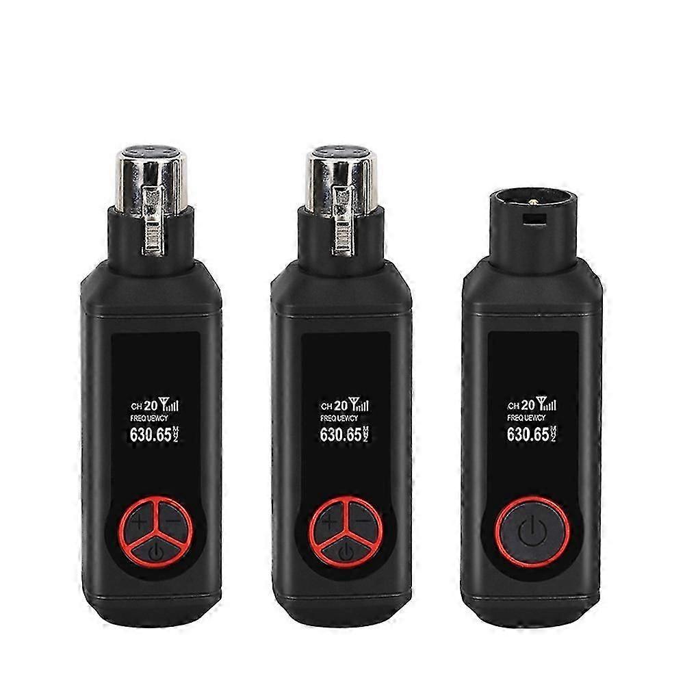 48V Capacitor Microphone Adapter Wireless Microphone Transmitter Receiver compatible with Dynamic Microphone Gu