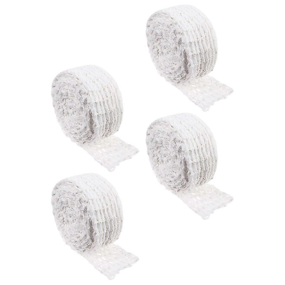 Meat Netting Cooking String for Wrapping Use 4Pcs White Polyester Net