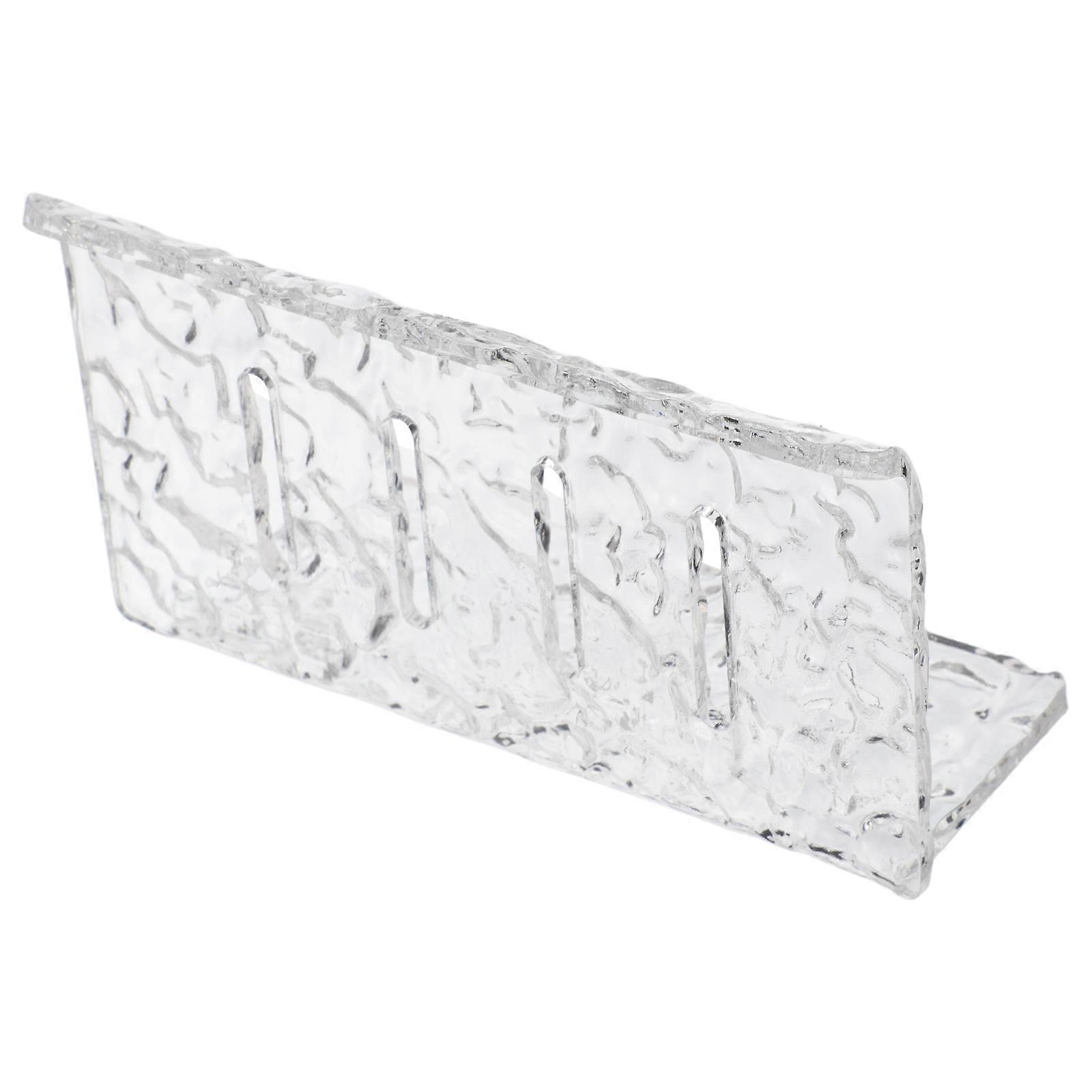 2Pcs Transparent Acrylic Soap Rack for Bathroom Wall Mounted with Drain Function
