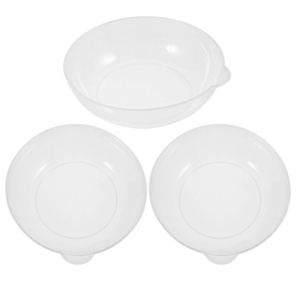 White Kitchen Weighing Tray Plastic Scale Pan for Precise Use 3Pcs