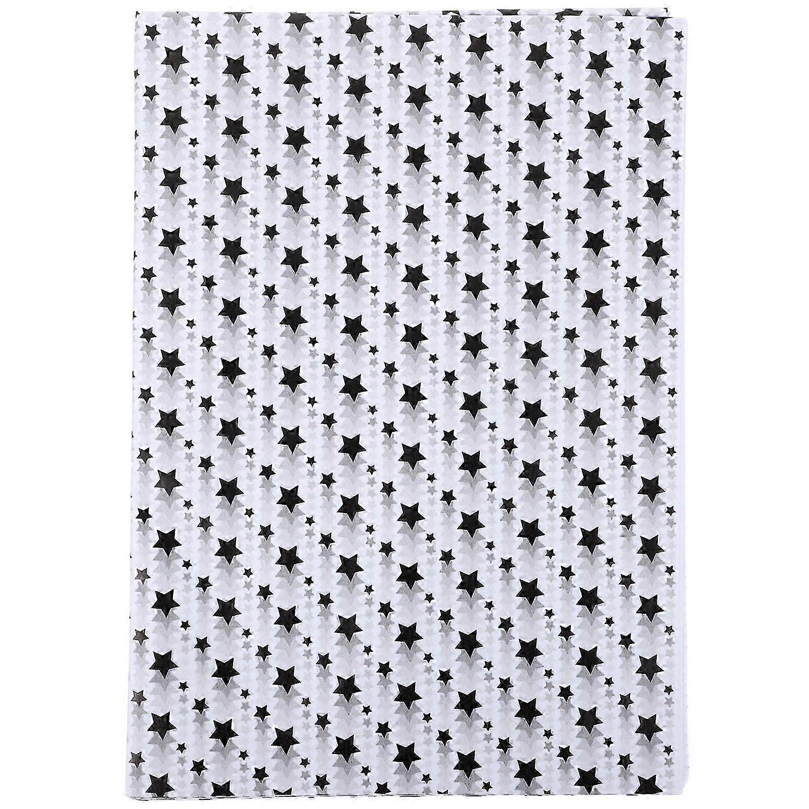 Black Star Pattern Packaging Paper Tissue Paper for Gift Wrapping 20 Sheets