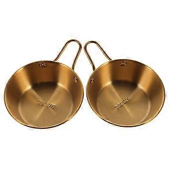 Golden Camping Wine Cups Multi-Function Water Bowls Set of 6 for Outdoor Use