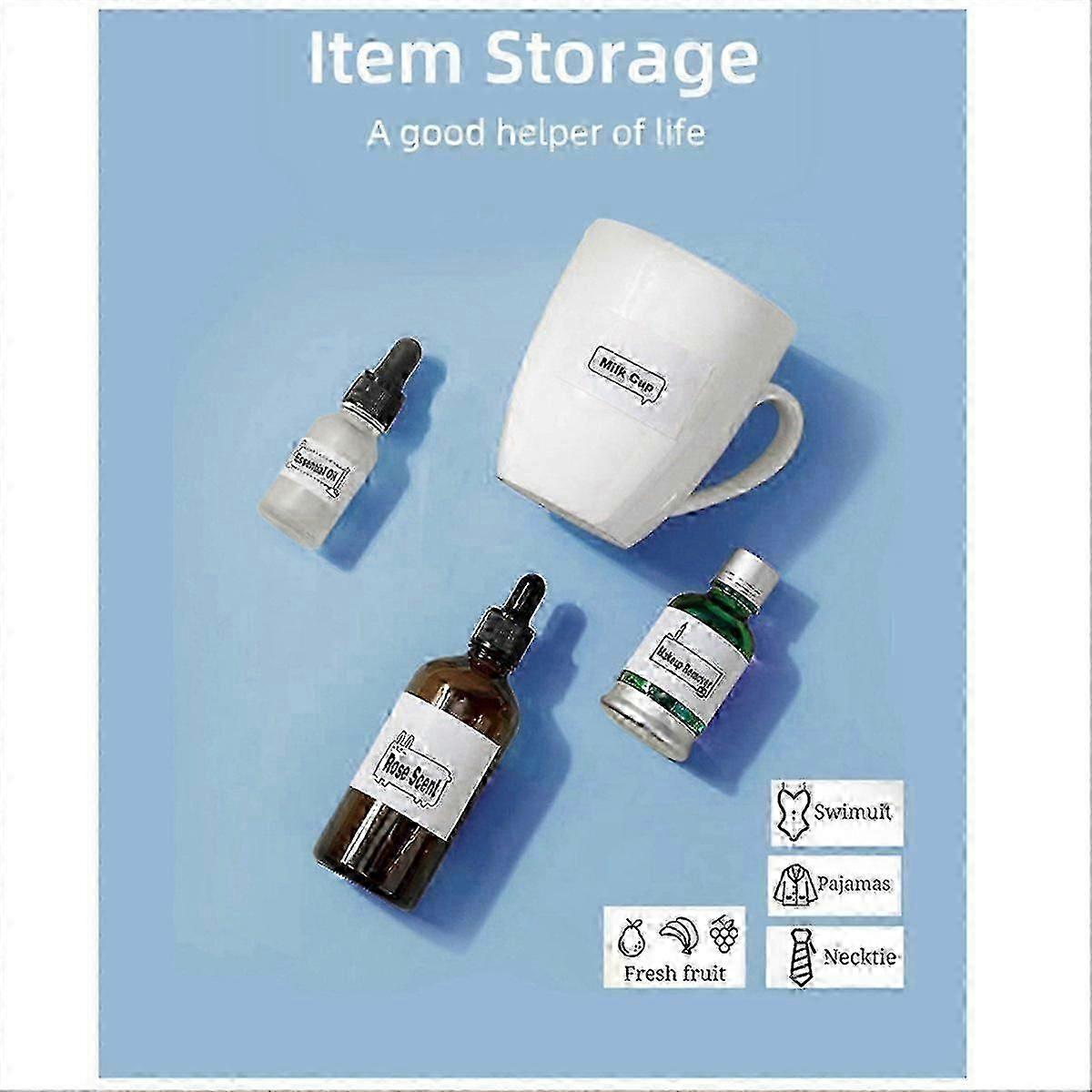 Mini LED Light Printer Pocket Thermal Paper Label Adhesive