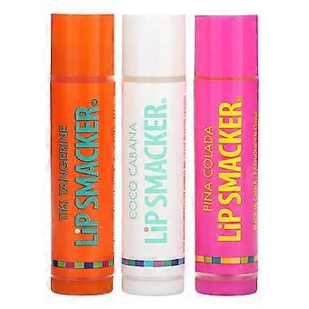 Lip Smacker, balsamo labbra, tropicale, confezione da 3, 0,14 oz (4 g) ciascuno, confezione da 4
