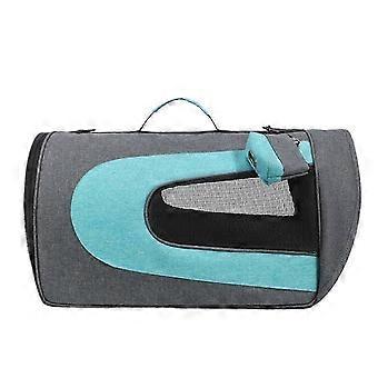f Kissankantolaukku Pehmeä Hengittävä Sivukantolaukku Kissoille Ja Pienille Koirille 46x28x28 Cm Sininen