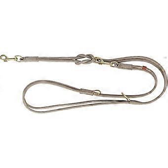 Trixie Adjustable Dog Leash Nubuck Leather Light Grey 200x1cm