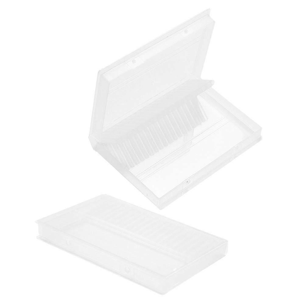 Nail Drill Bit Organizer Plastic Tool Holder for Storage Use 2Pcs