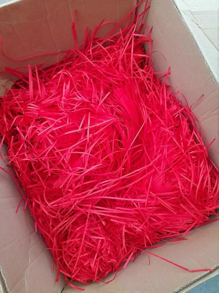 Red shredded paper