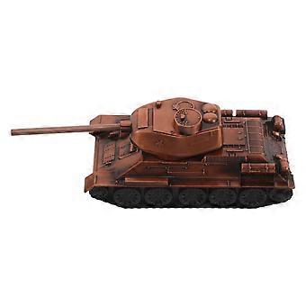Miniatura de tanque em metal fundido: Escultura detalhada de um tanque Panzer em metal de 18 cm - Item colecionável realista de veículo militar para exibição em vitrines, prateleiras ou como ornamento para mesa de escritório.