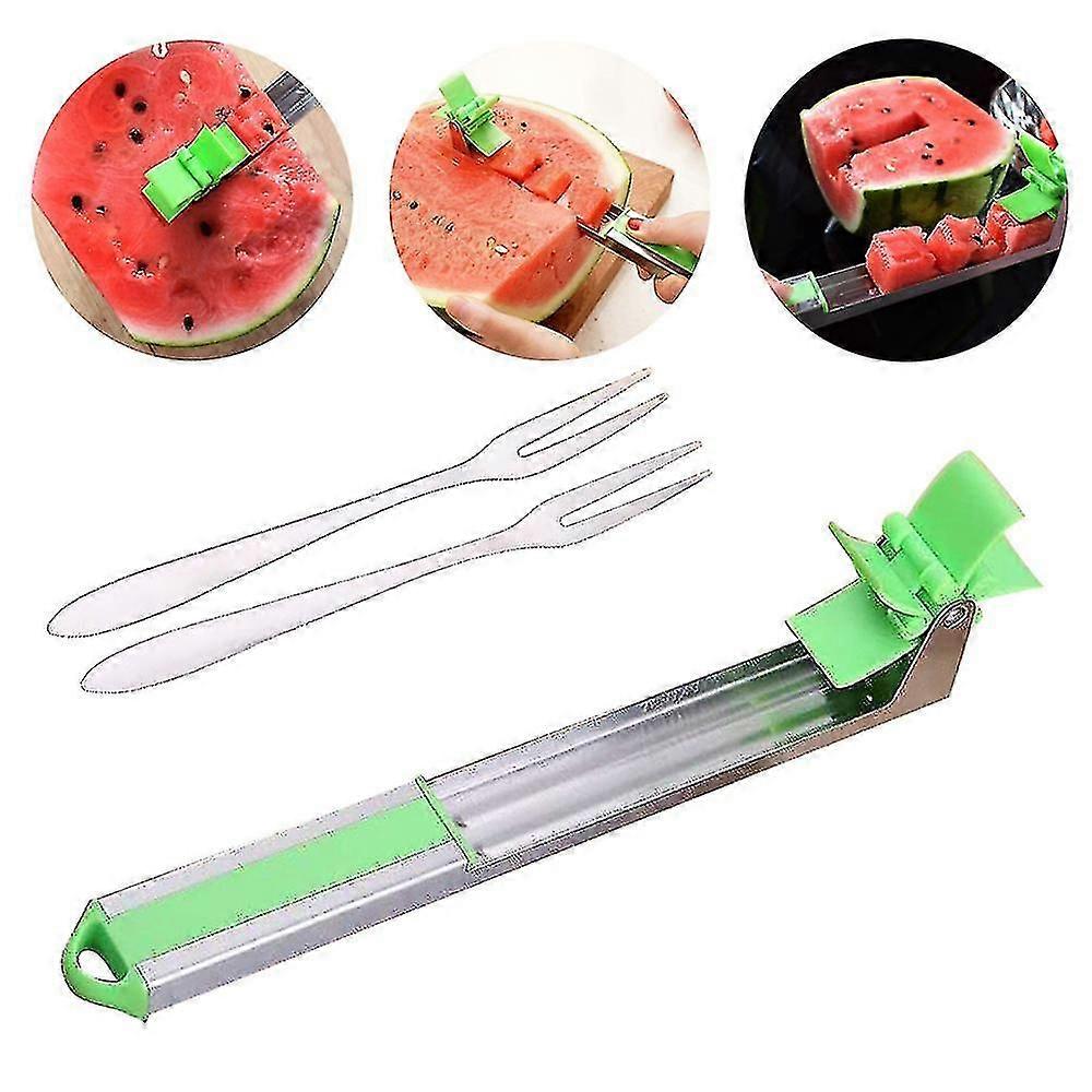 Vannmelon Slicer Rustfritt Stål Vannmelon Kutter Vindmølle Frukt Kutter