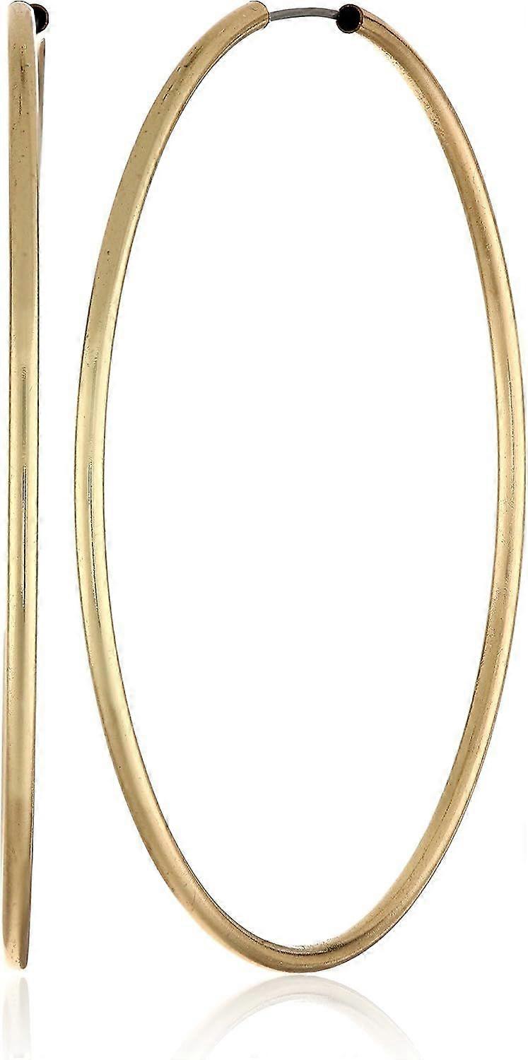 Basic Large Endless Hoop Earrings  Gold