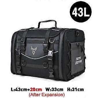 Vattentät stor kapacitet baksätesväska 43L motorcykelväska reflekterande utdragbar bärbar terrängväska utomhusresor