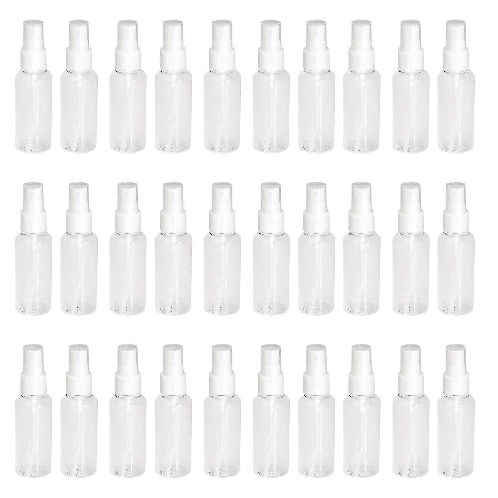 30Pcs Transparent Empty Spray Bottles 50Ml Plastic Mini Refillable Container Empty Cosmetic Containers
