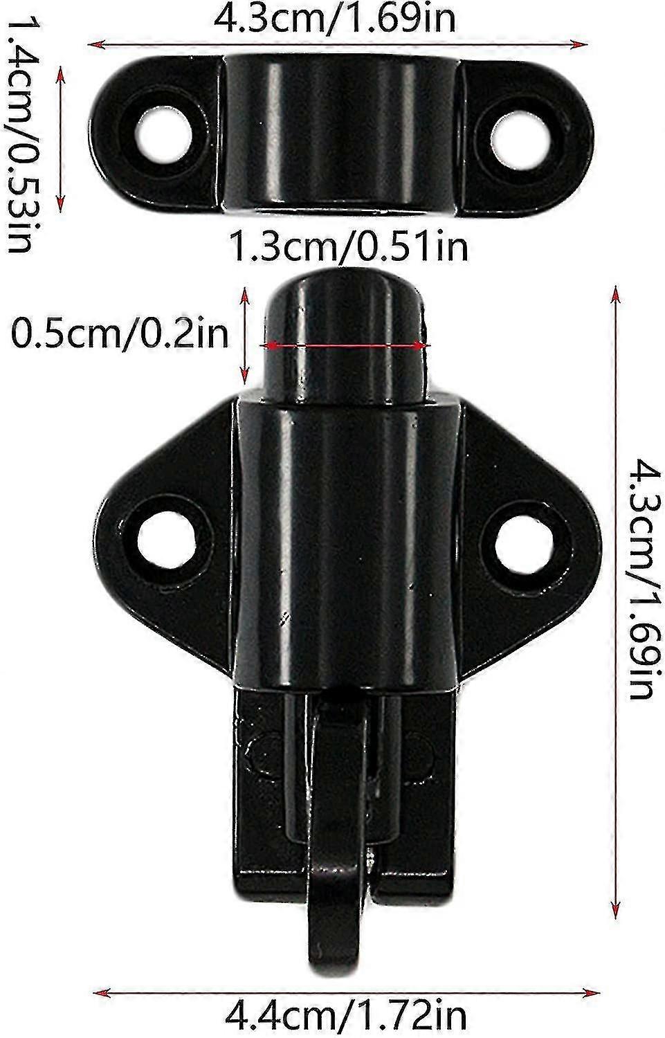 Window Latch Pull Ring Window Door Security Ring Black Pull Spring Rebound Bolt