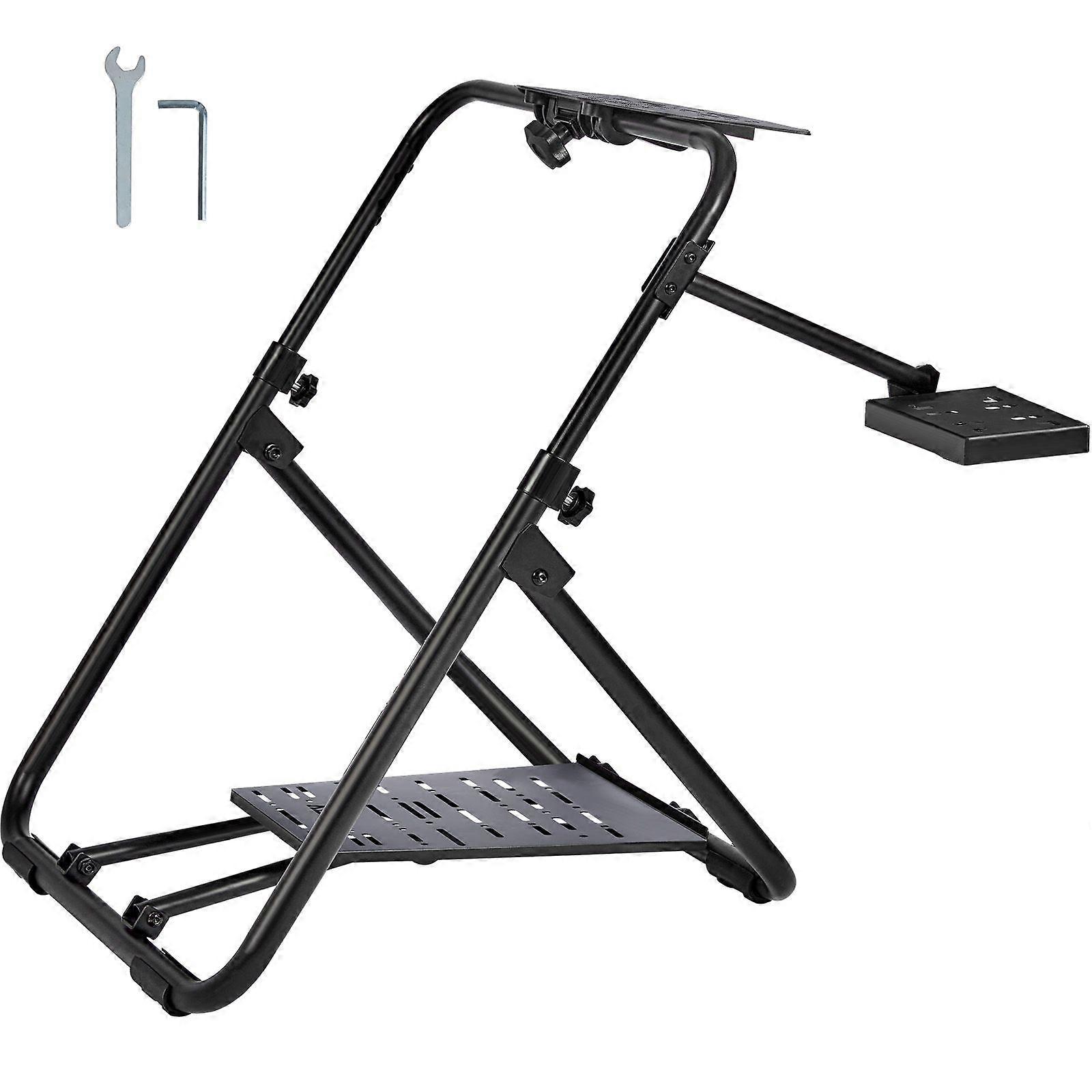 Foldable Racing Steering Wheel Stand, Compatible with Logitech & Thrustmaster, GT/Formula Seating Portable,Small