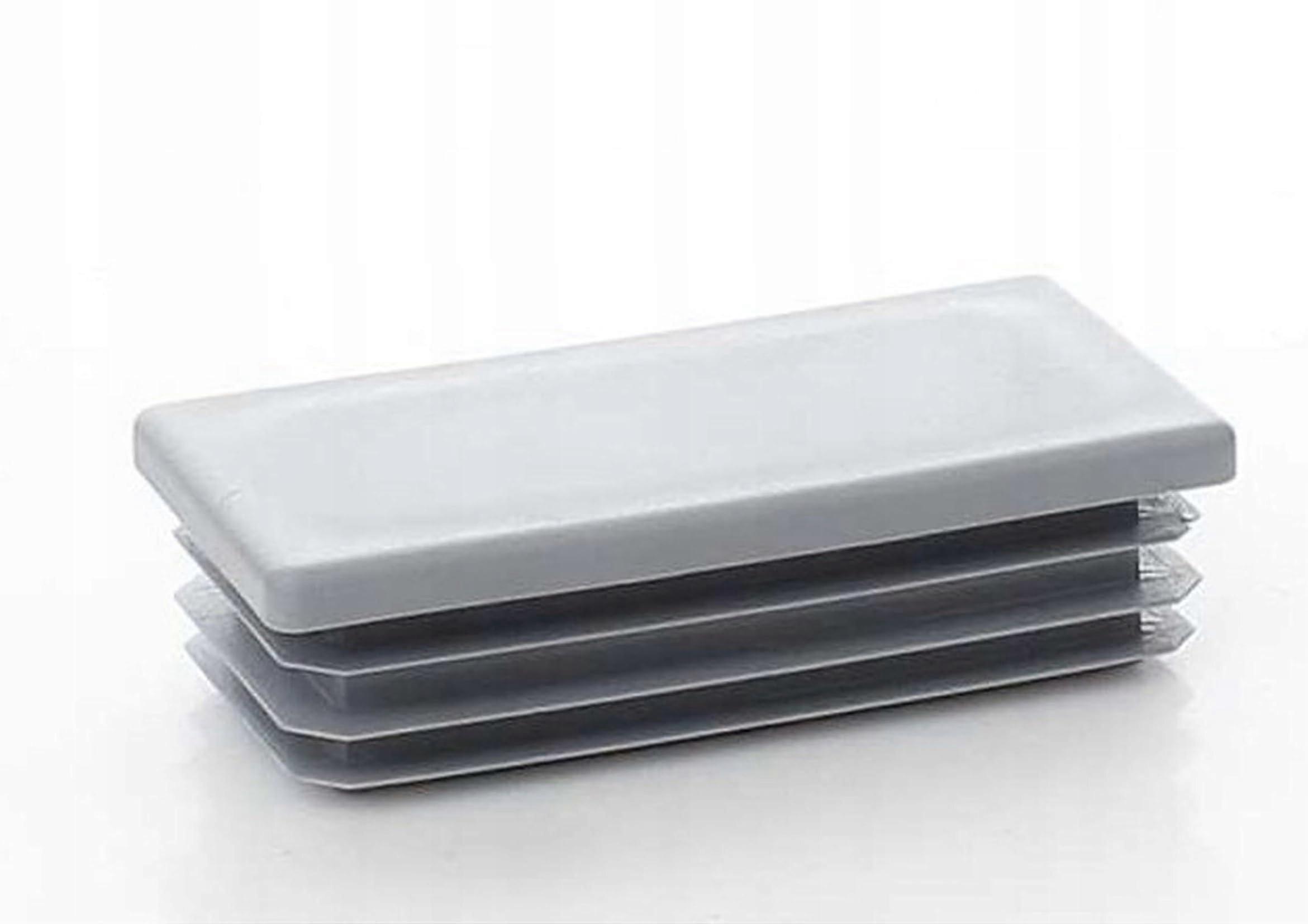 Grey PE Plastic Lamellar Plug 10 x 20 mm Compatible with Rectangular Pipe Cover