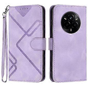Realme 14 Pro Plus Brieftaschenhülle mit Handschlaufe – Klapphülle aus PU-Leder, Kartenfächer und Ständer