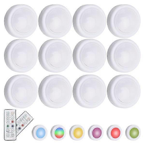 LED spotlights with remote control - Wireless MultiColor 12-pack