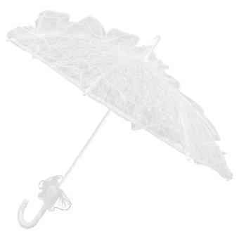 Small White Wedding Umbrella Lace Parasol Stylish Western Style Decoration