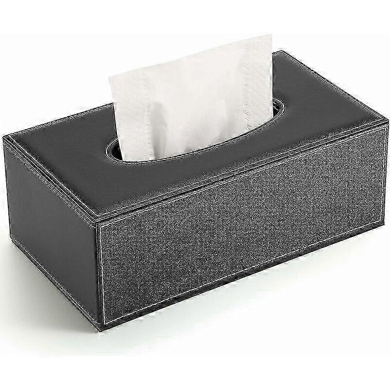Tissue Box Cover, Rectangular PU Leather Tissue Box Holder, 25.5*13.5*9.5cm