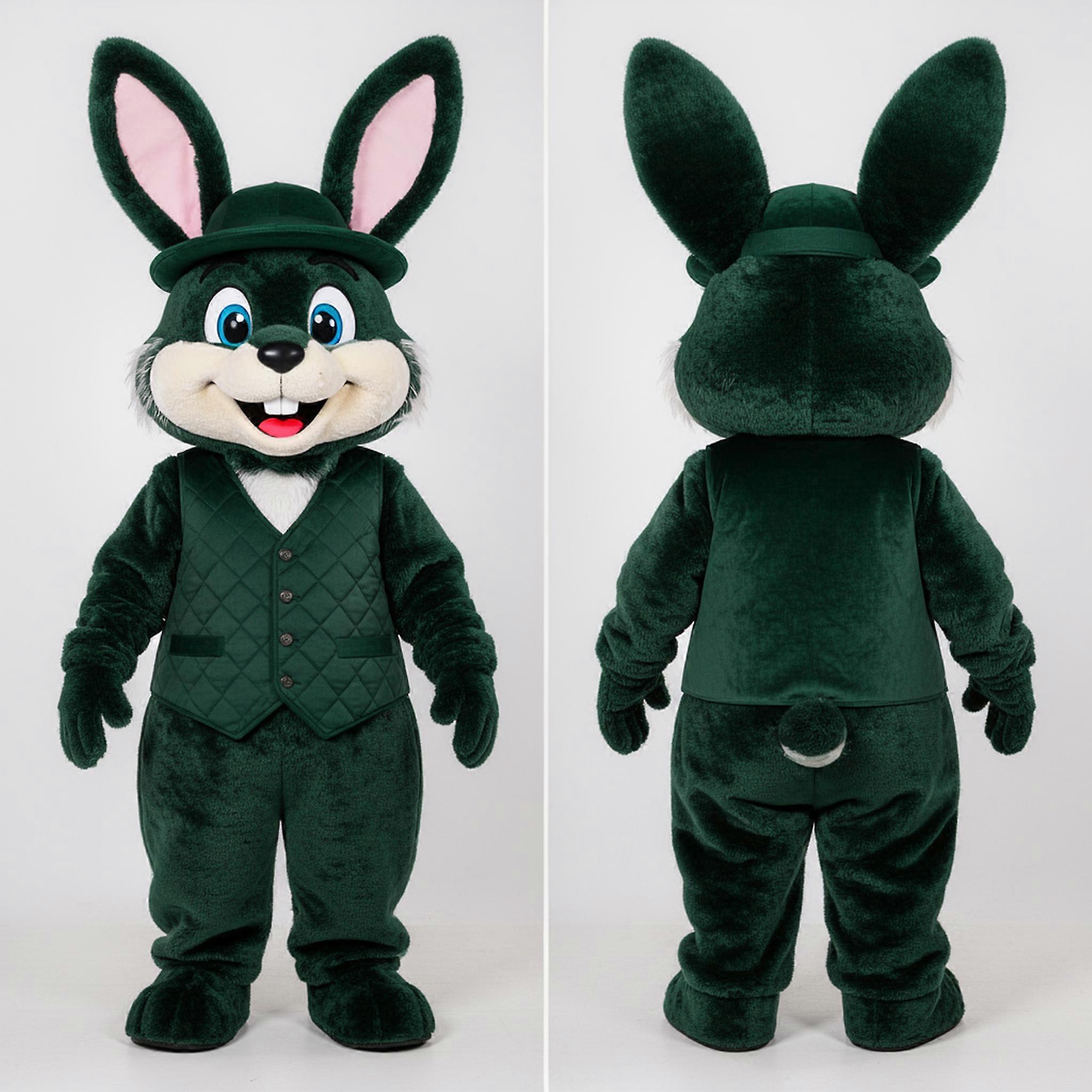 MASTICOT Forest Green Oversized Wild Rabbit Mascot
