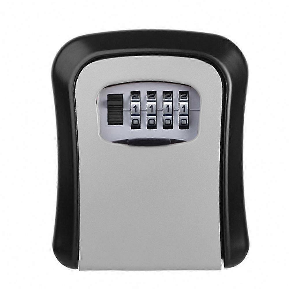 Wall Mount Key Lock Box, 4-Digit Password Code Lock, Secure Key Safe Organizer for Home & Office