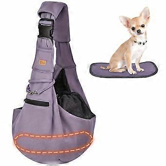 Pet Sling Carrier for Dogs and Cats, Adjustable Shoulder Bag with Padded Hard Bottom for Small Puppy Travel