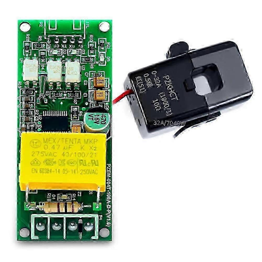 PZEM-004T AC Digital Voltmeter Ammeter Wattmeter Power Frequency Test Module TTL Serial Pin Array V
