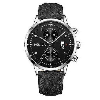Sleek Minimalist Fashion Men's Quartz Watch with Strap and Dial, Gift Watch for Family and Friends