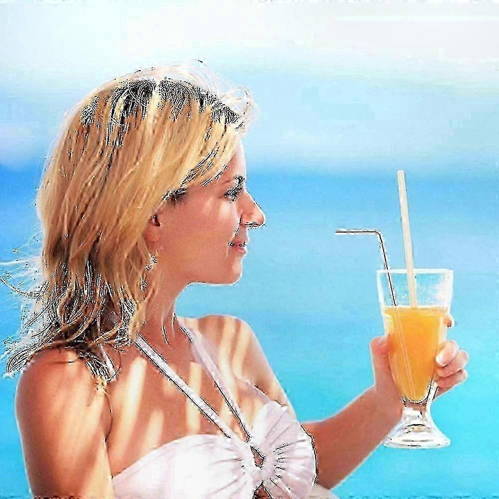 21cm Durable PP Drinking Straws Pack