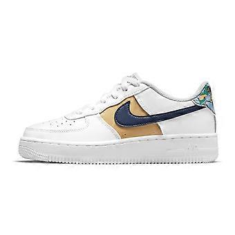 Nike Air Force 1 Low '07 LV8 White Blue Void Metallic Gold GS DM3089-100