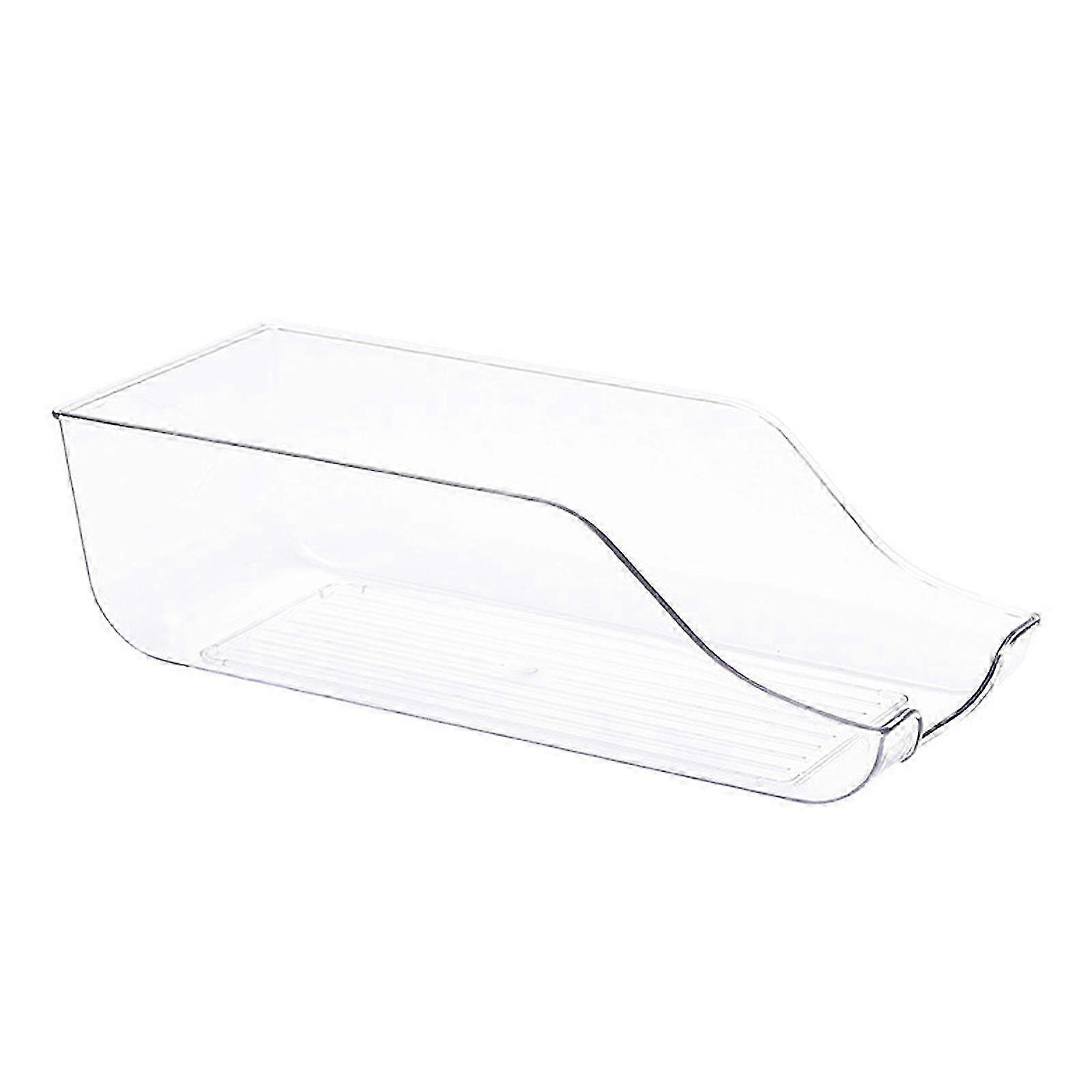 Rounded-Corner Clear Fridge Bin