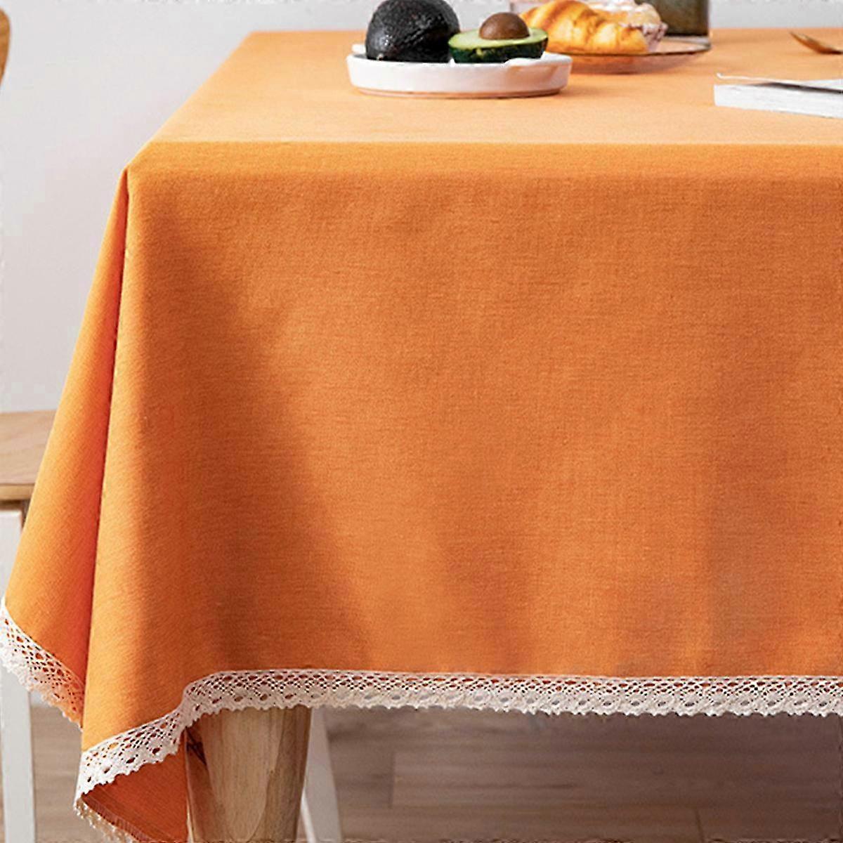 Wrinkle Proof Cotton Linen Waterproof Tablecloth