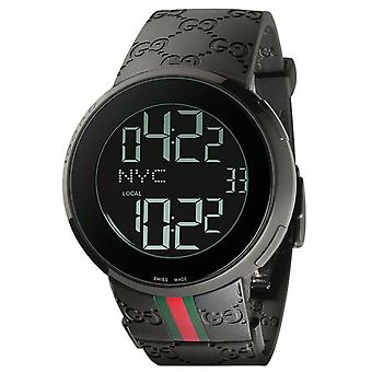 Gucci Digital Watch for Unisex Digital Quartz with YA114207 Rubber Bracelet