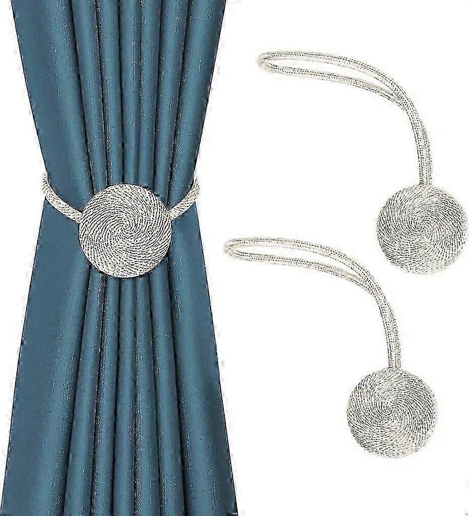 Set 2 Magnetic Curtain Ties for Effortless Window Dressing