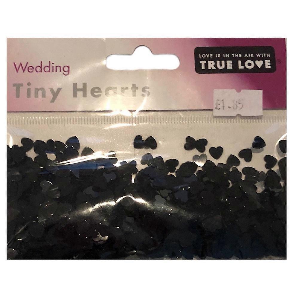 Table Confetti: Metallic Hearts, Black