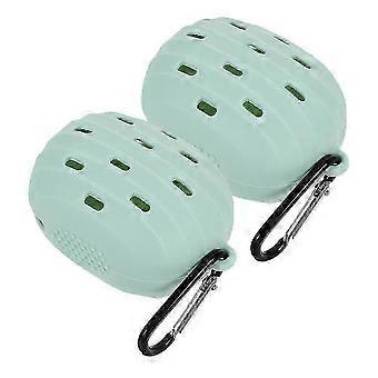 Portable Travel Makeup Sponge Storage Holder - 2pcs Silicone Powder Puff Cases Box