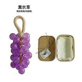 Lavender Round Grape Soap Gift Set 2 Pcs, Gentle Cleansing Smooth Moisturizing Bar Soap with Long-Lasting Fresh Fragrance