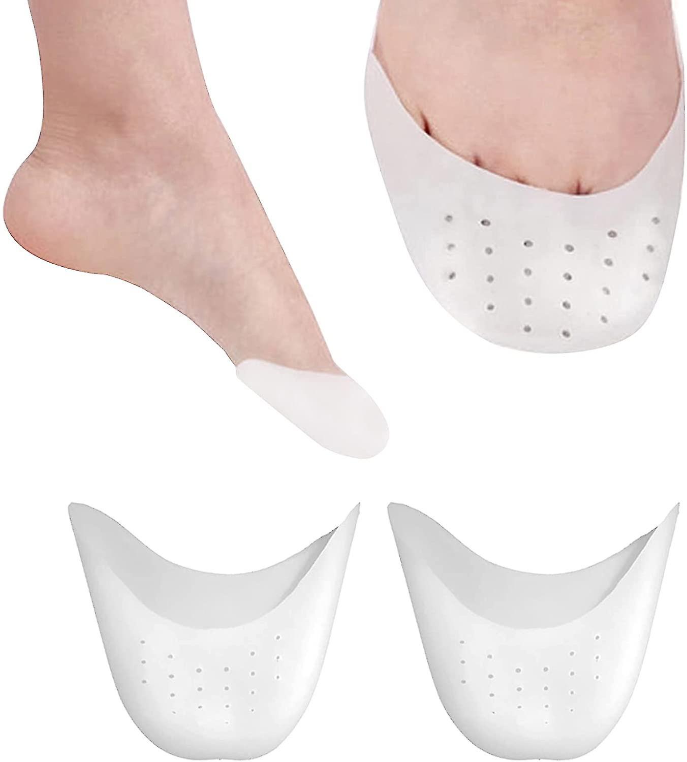 2 par silikongel tåskydd för ballett pointe dans idrottsman med andningsbart hål